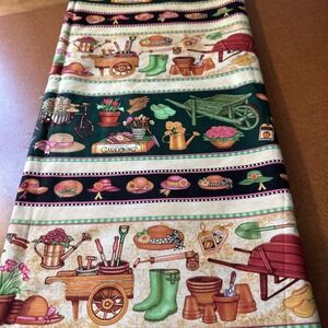 2 Yards Vtg Fabric Mrs. Greenthumb's By Dan Morris 2010 44"